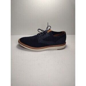 Johnston & Murphy Men's Navy Upton Knit Plain Toe Derby Oxford Shoes 8.5M NWOB